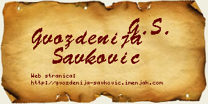 Gvozdenija Savković vizit kartica